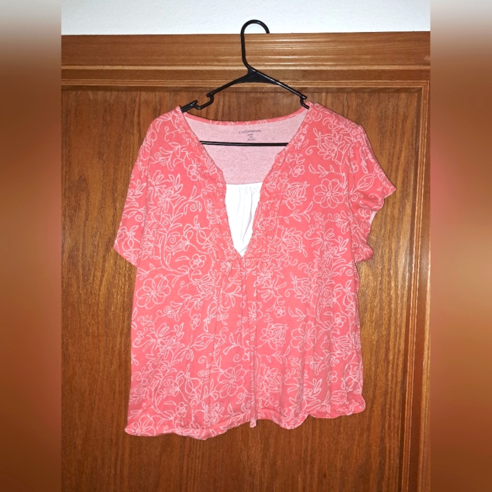 Coral dress top